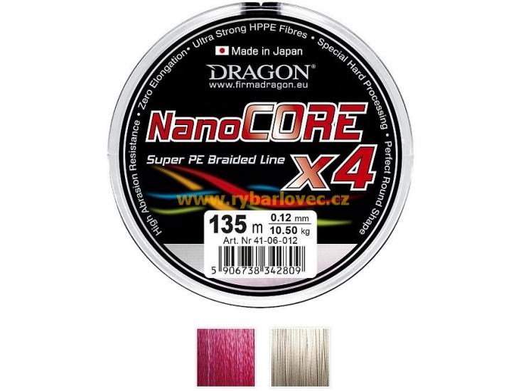 Šňůra Dragon Nanocore X4 0,08mm/135m